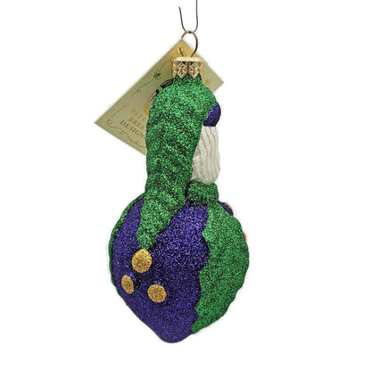 Patricia Breen Hollyberry Santa Claus Purple Green Christmas Tree Ornament