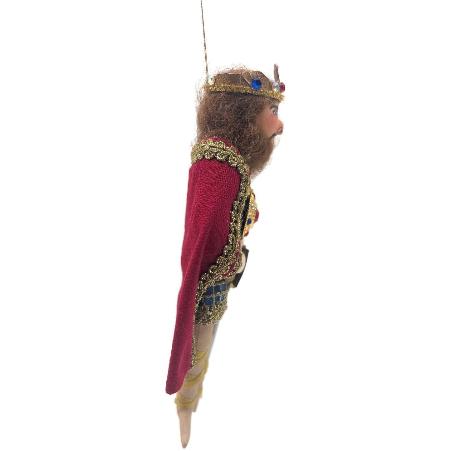 Gladys Boalt King Arthur Camelot Welsh Handmade Fabric Christmas Ornament