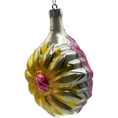 Christopher Radko Rainbow Bird Flower Pink Christmas Tree Ornament 91-092-0