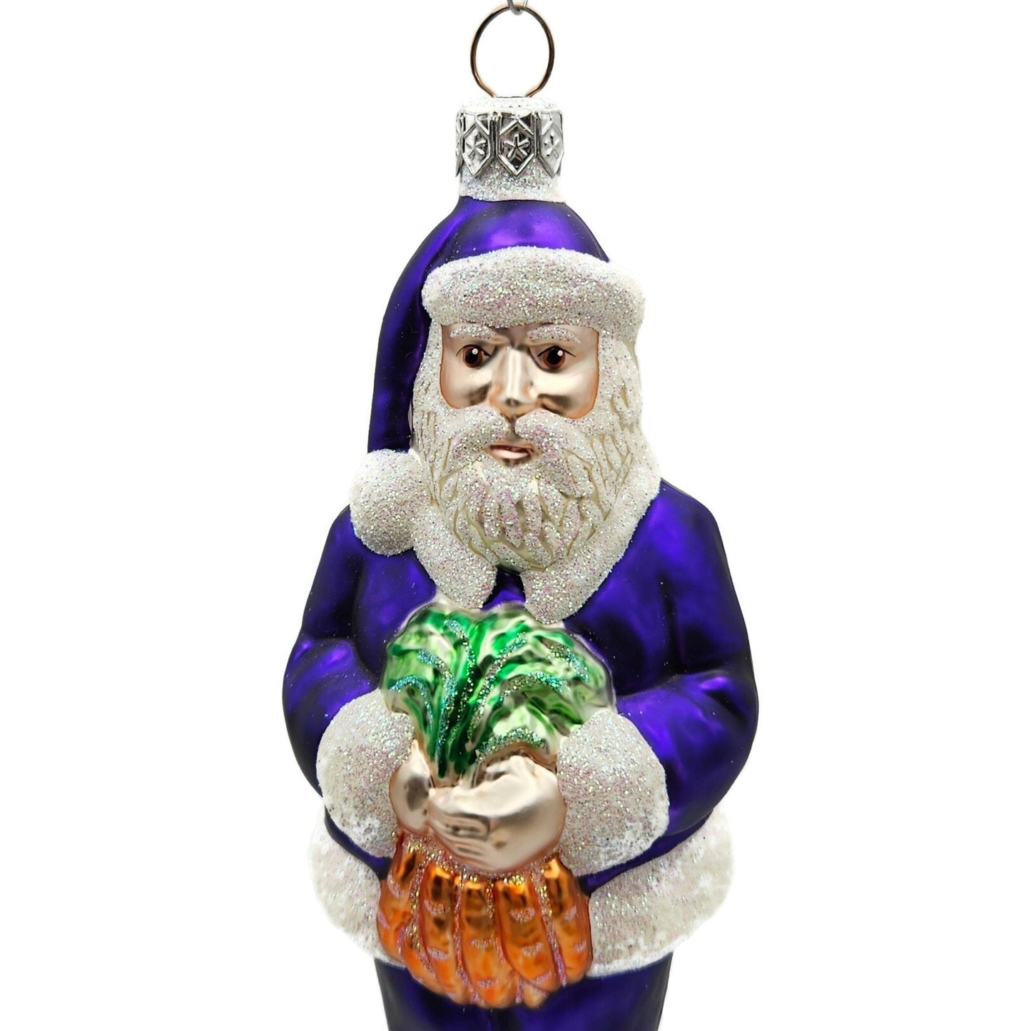 Patricia Breen A Snack For Rudolph Purple Santa Christmas Holiday Tree Ornament