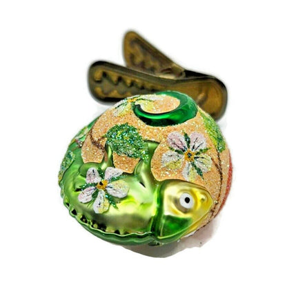 Patricia Breen Ultra Miniature Chameleon Peach Clip On Spring Christmas Ornament