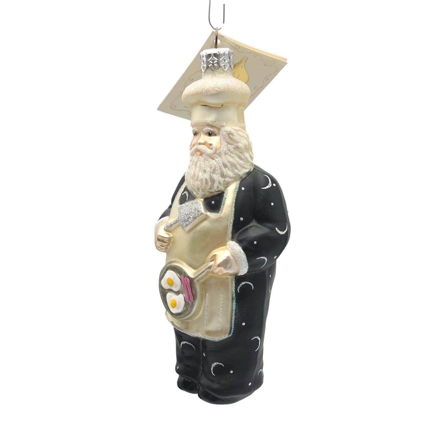 Patricia Breen Sunnyside Up Santa Black Moons Eggs Ham Christmas Ornament 9841