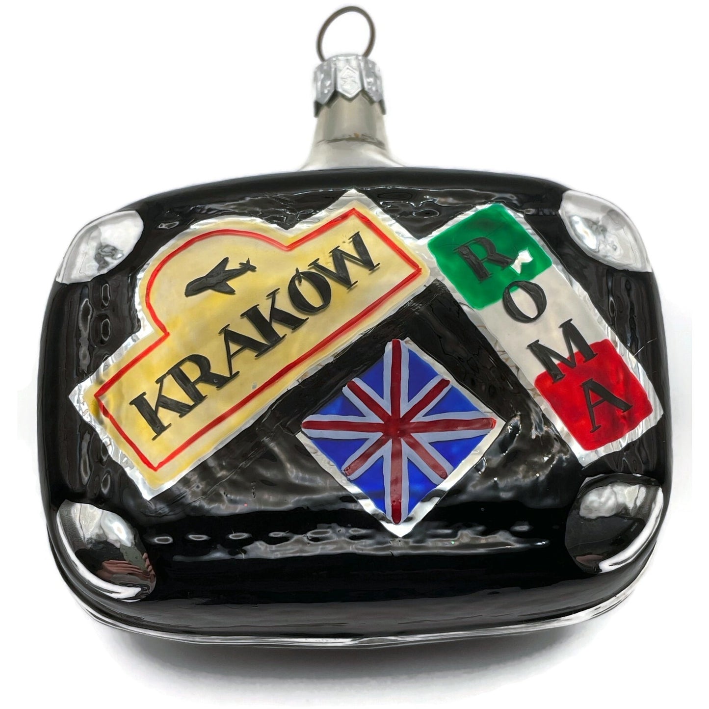 Patricia Breen Valise Black Krakow UK Travel Christmas Holiday Tree Ornament