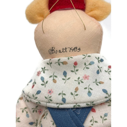 Gladys Boalt Stick Pig The 3 Little Pigs Handmade Christmas Ornament Signed