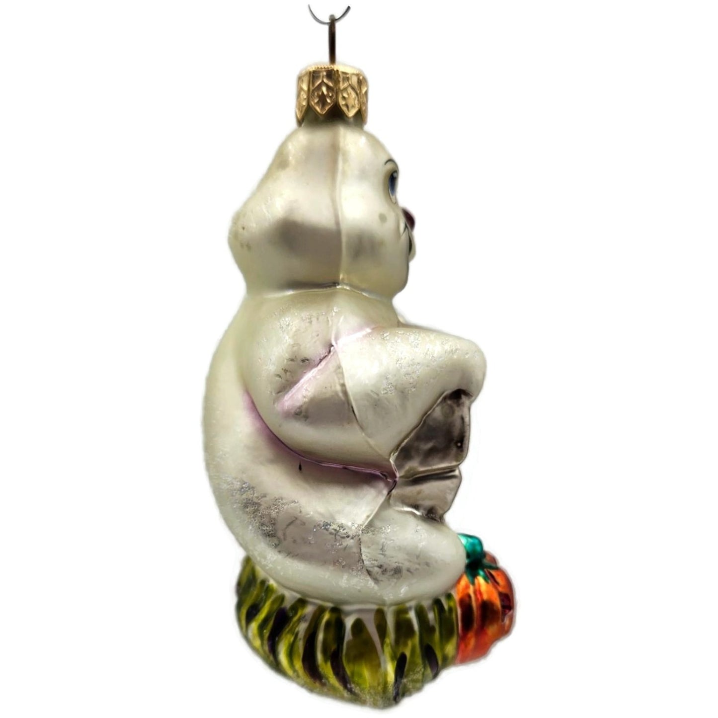 Christopher Radko Fright D Light Ghost Pumpkin Halloween Christmas Tree Ornament