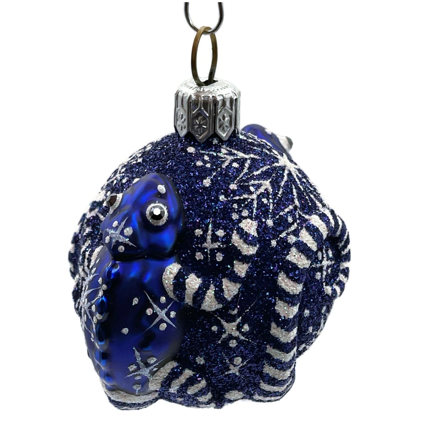 Patricia Breen For James Twice Snowflakes Cobalt Chameleon Christmas Ornament