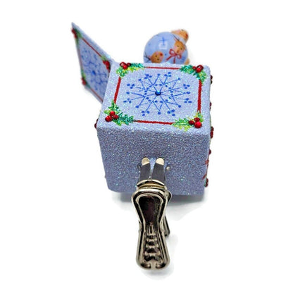 Patricia Breen Pop Goes the Chameleon Reindeer Holly Clip On Christmas Ornament