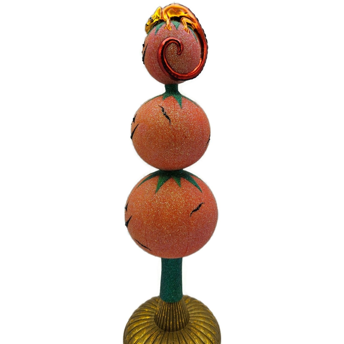 Patricia Breen Chameleon Finial Halloween Pumpkins Jack-O-Lantern Tree Topper