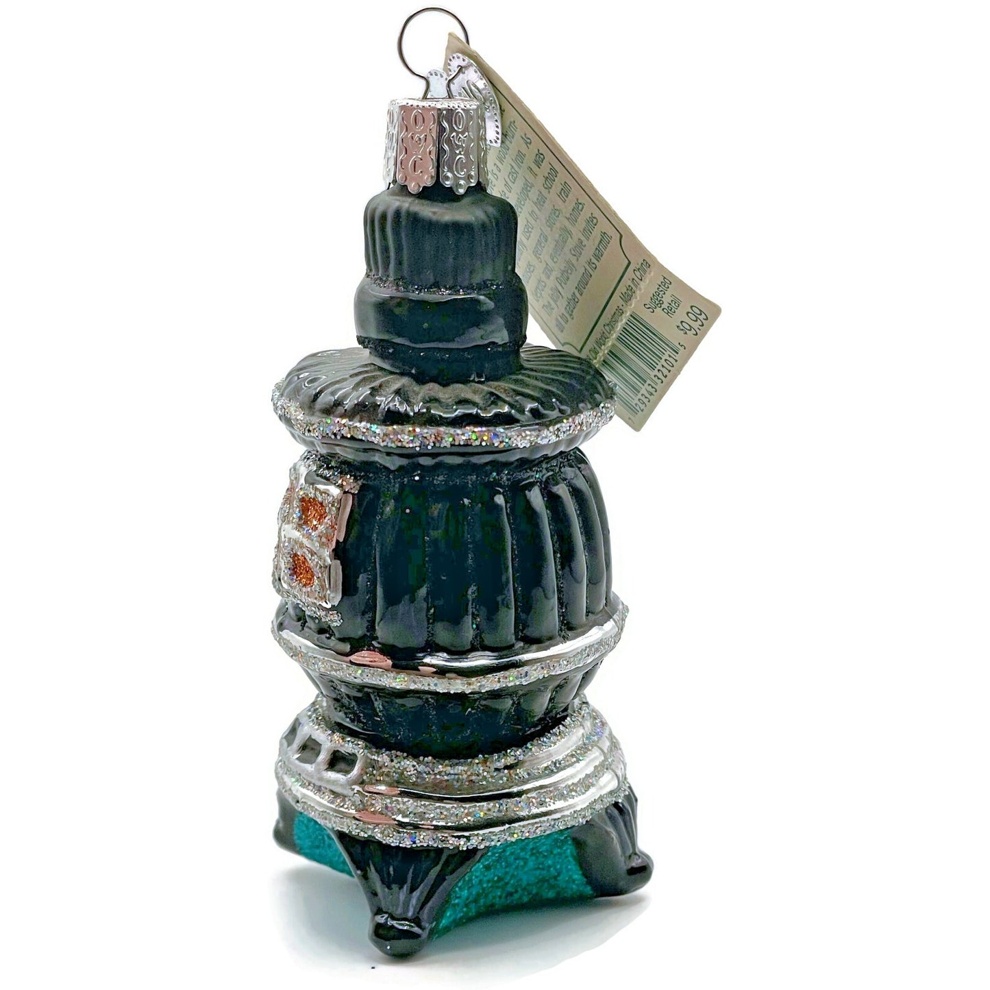 Old World Christmas 2008 Potbelly Stove Black Americana OWC Ornament Decoration