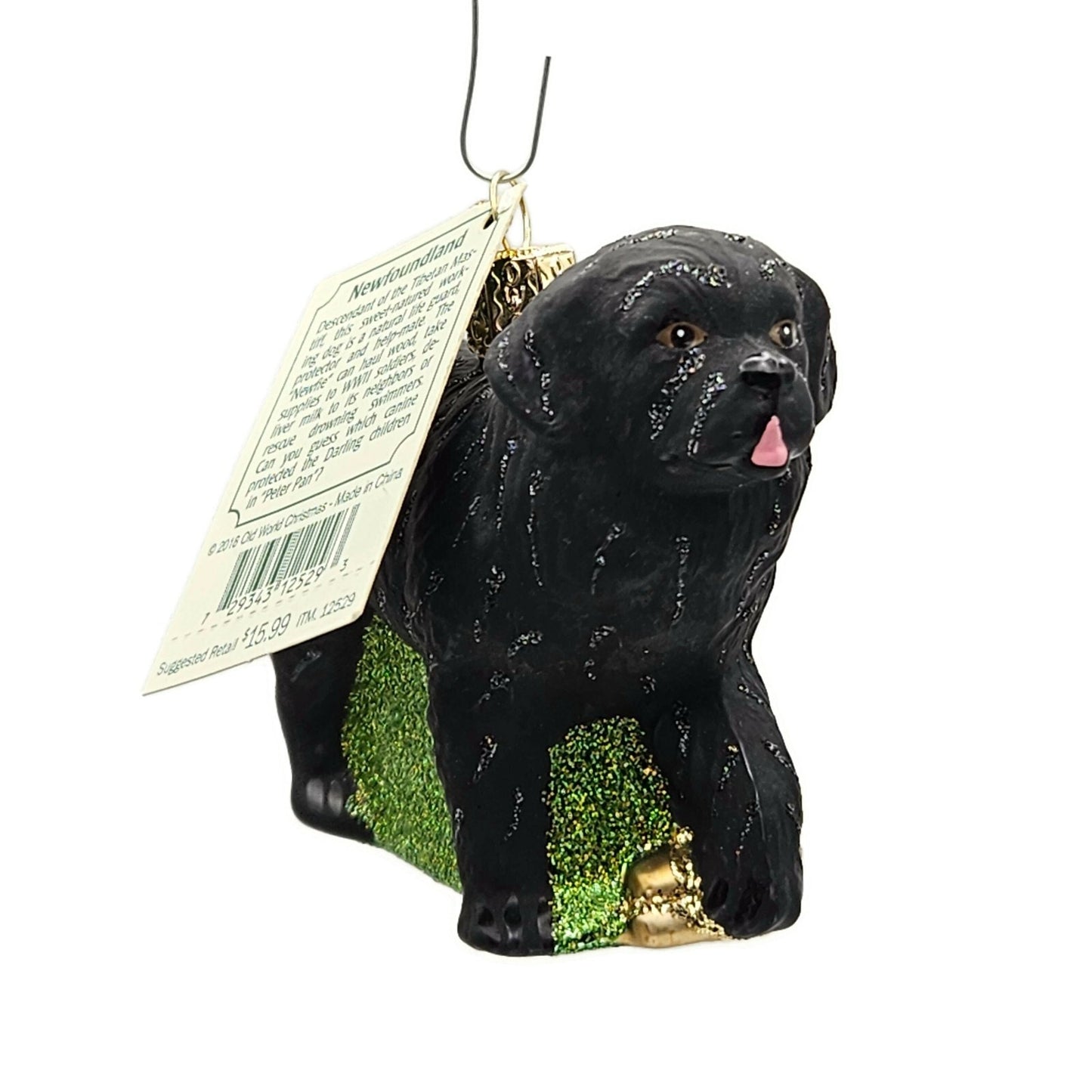 Old World Christmas Newfoundland Tibetan Mastiff Dog Animal Christmas Ornament