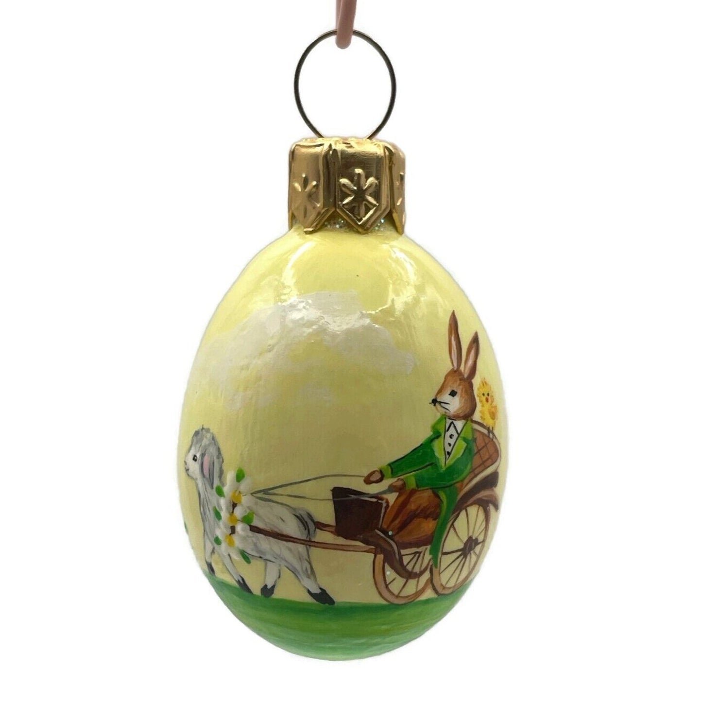 Patricia Breen Miniature Egg Surprise Rex Rides Easter Christmas Tree Ornament