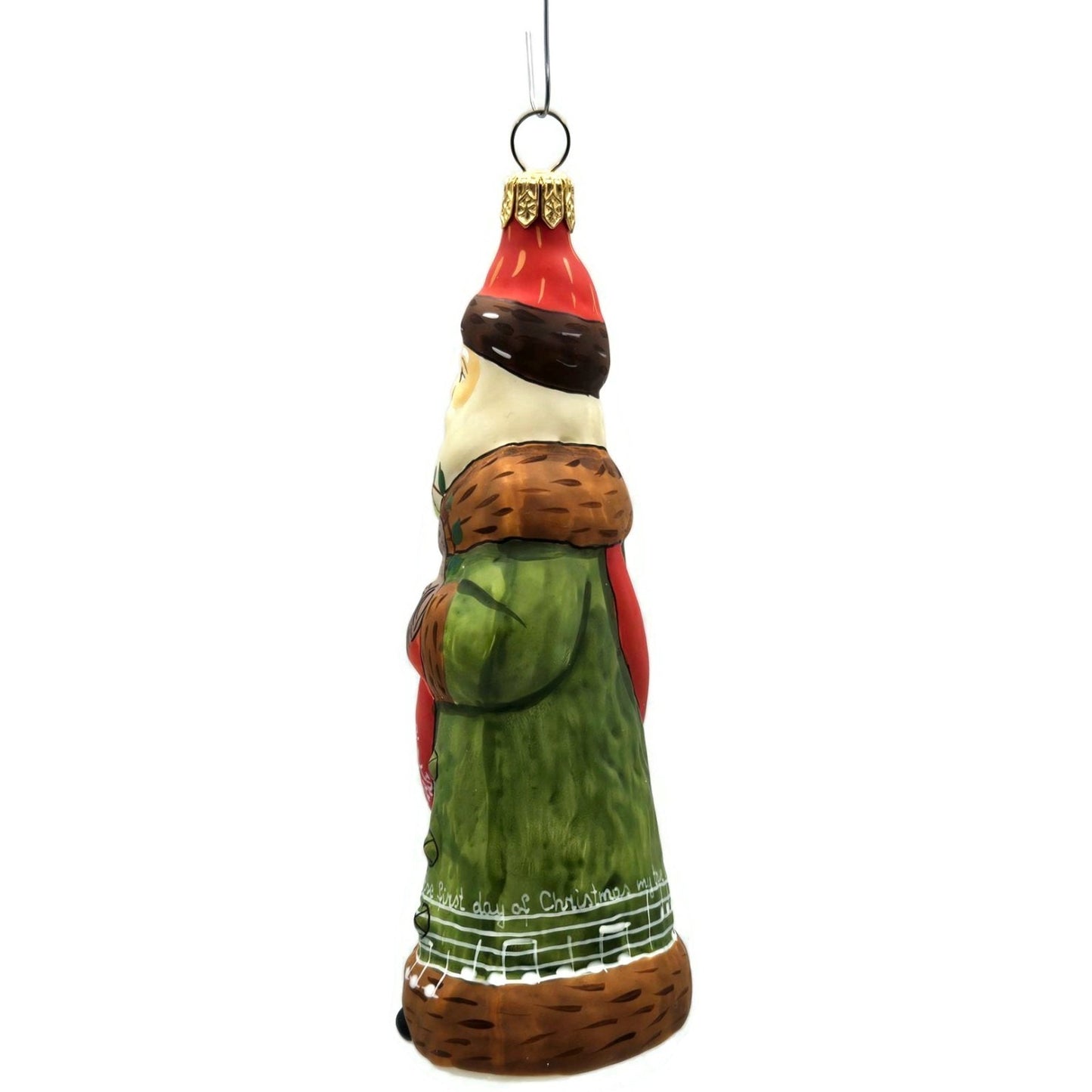 Vaillancourt Twelve Days of Christmas Santa Claus Folk Art Christmas Ornament