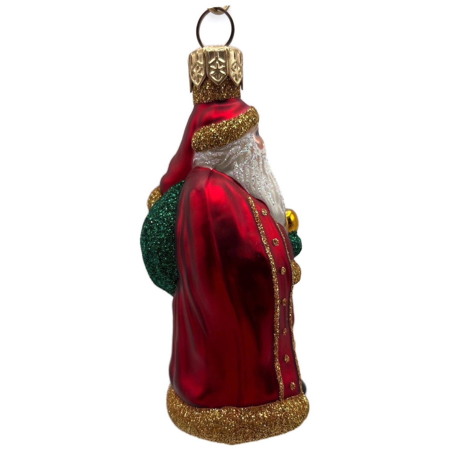 Patricia Breen Miniature Jordan Santa Claus Red Green Christmas Tree Ornament