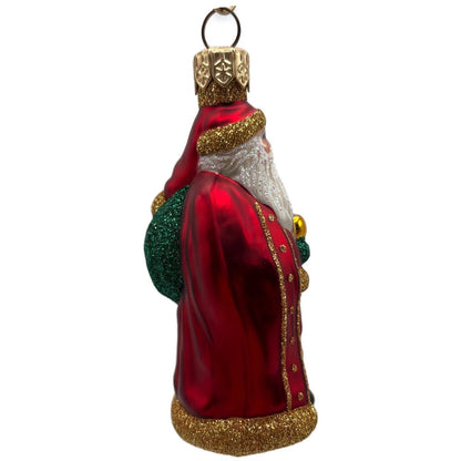 Patricia Breen Miniature Jordan Santa Claus Red Green Christmas Tree Ornament