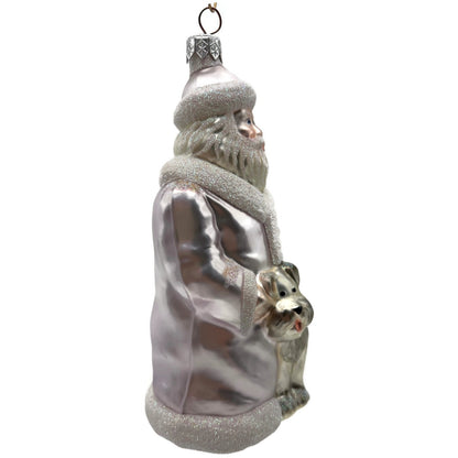 Patricia Breen Just What I Wanted Santa Dog Lavender Christmas Tree Ornament