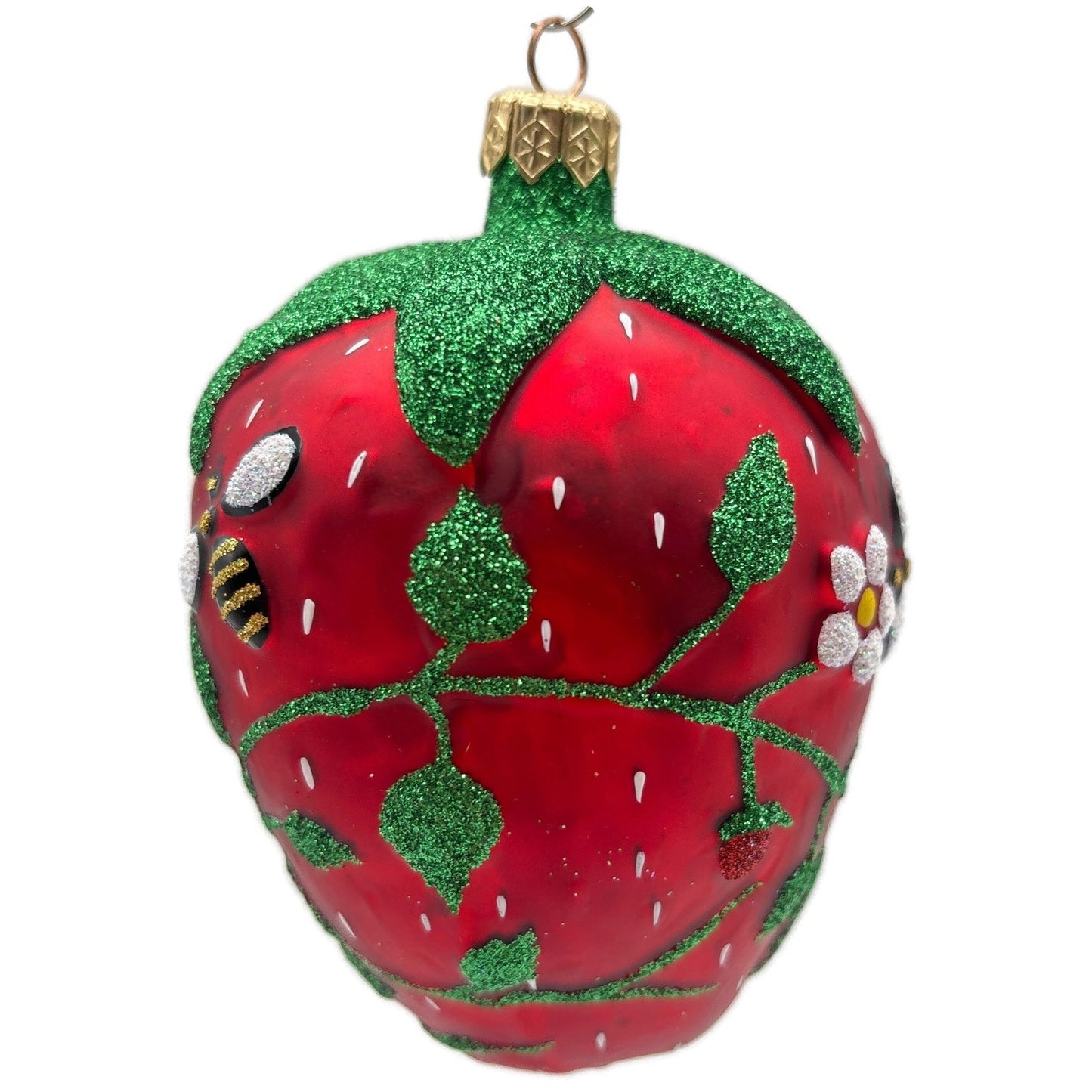 Patricia Breen Grande Strawberry Bees Fruit Red Spring Christmas Ornament NM