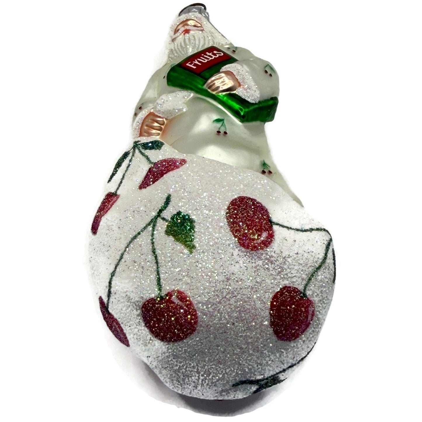 Patricia Breen Kris Kringle Market Day Cherries Santa Christmas Ornament 2197