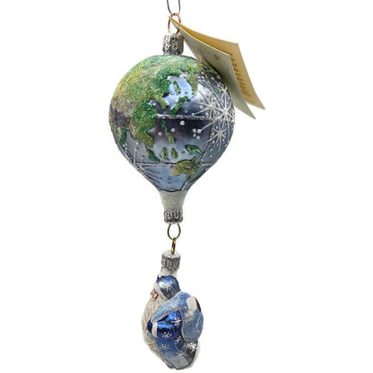 Patricia Breen As Above So Below Santa Balloon Snowflakes Christmas Ornament