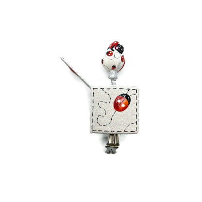 Patricia Breen Pop Goes the Chameleon Ladybugs Clip On Christmas Ornament 2782