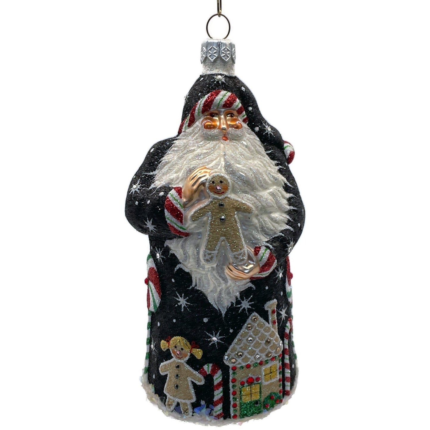Patricia Breen Ornament Torun Santa Black Candy Canes Gingerbread Christmas Tree