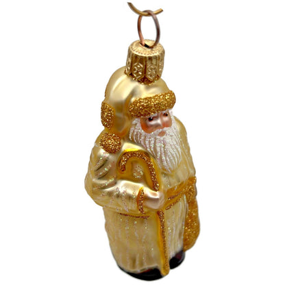 Patricia Breen Miniature Millennium Santa Gold Christmas Tree Ornament NM