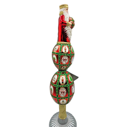 David Strand Faberge Santa Finial Noel Kurt Adler Christmas Tree Topper DS1189