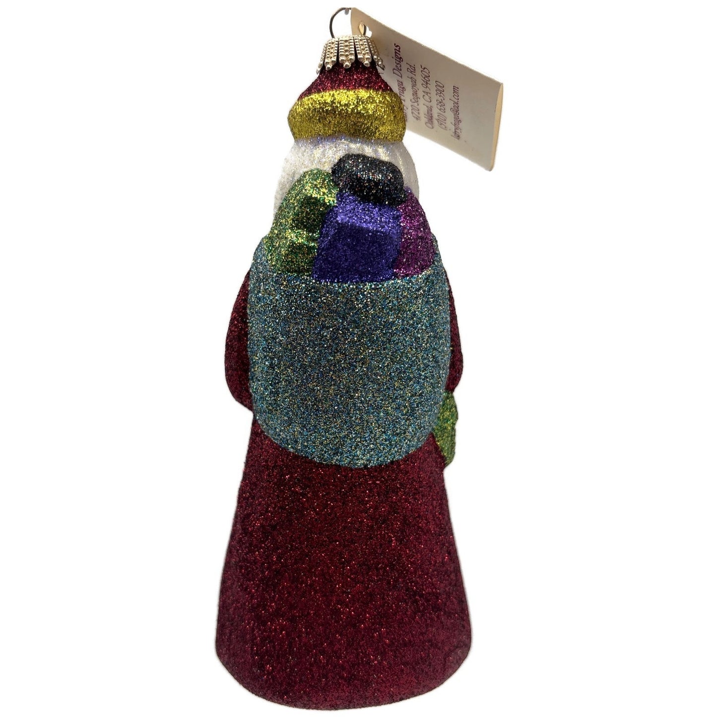 Larry Fraga Mr. Fabulous Glitter Series Santa Claus Christmas Tree Ornament