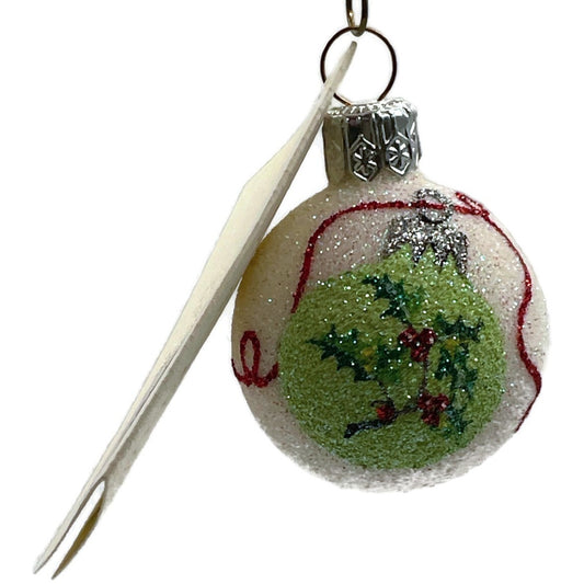 Patricia Breen Studio Gift Ball Holly Berry Pearl Christmas Tree Ornament