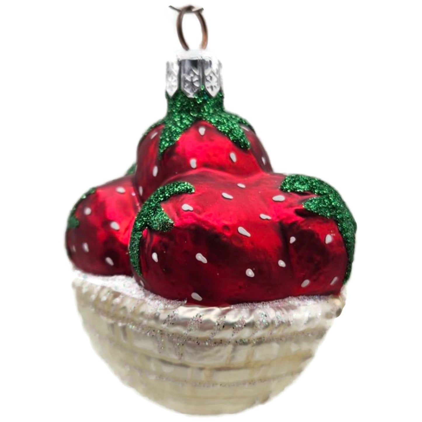 Patricia Breen Strawberry Basket Red Green Fruit Spring Christmas Tree Ornament