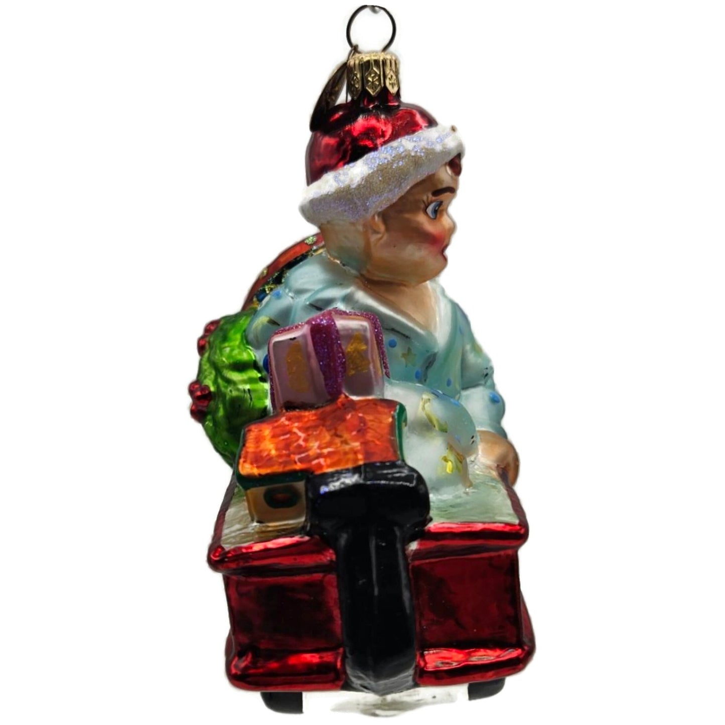 Christopher Radko Red Wagon Rider Gifts Boy Christmas Tree Ornament 00-155-0