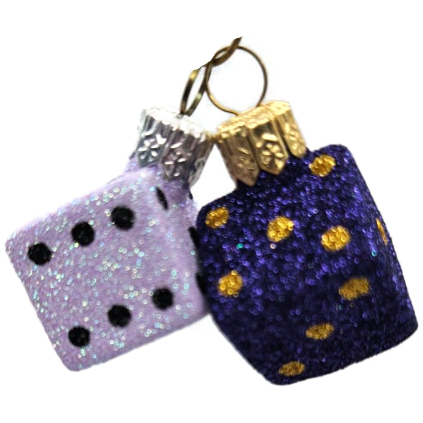 Patricia Breen Dice Pair Purple Lavender Christmas Complimentary Ornament CATZ