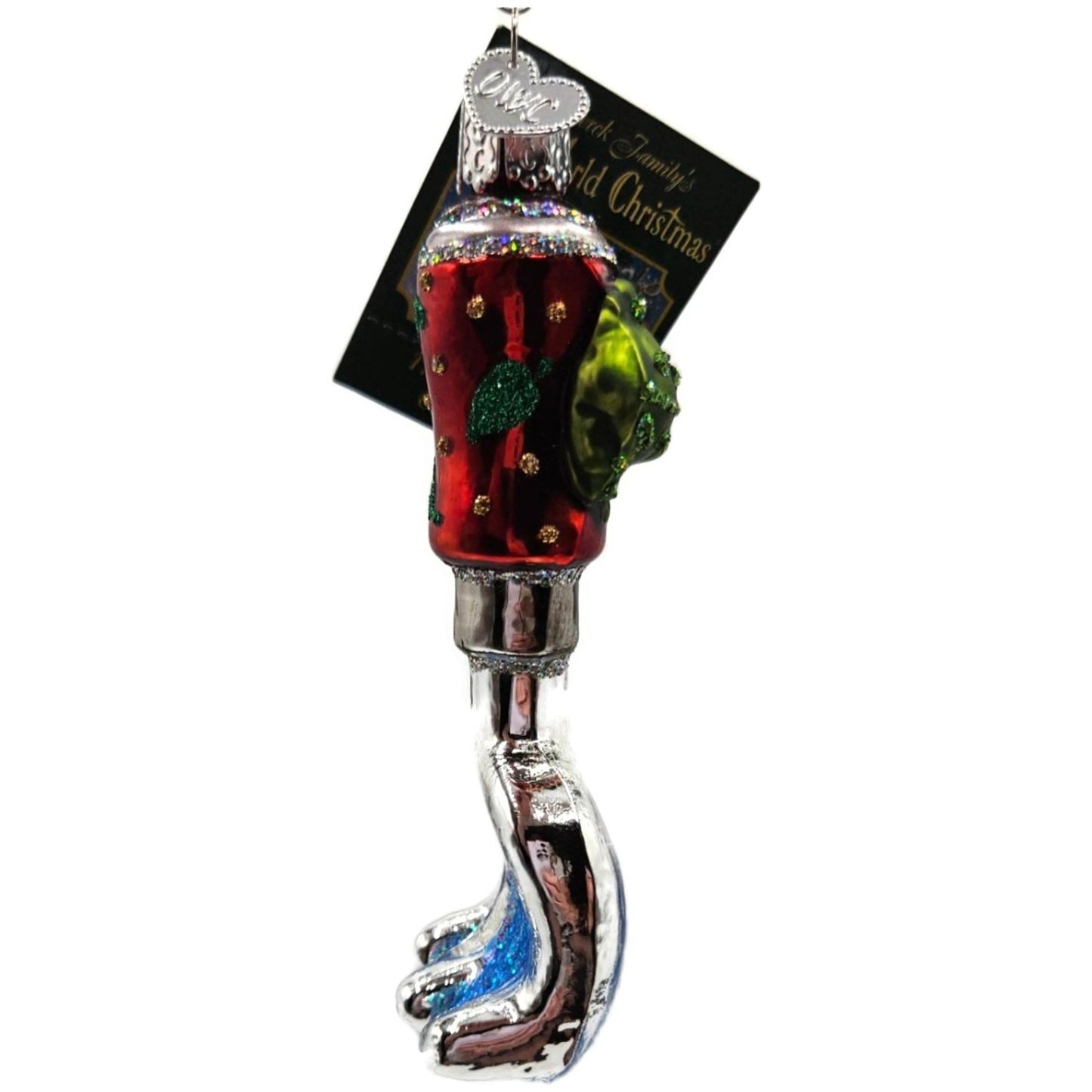 OWC Garden Cultivator Rake Frog Yard Work Glass Old World Christmas Ornament
