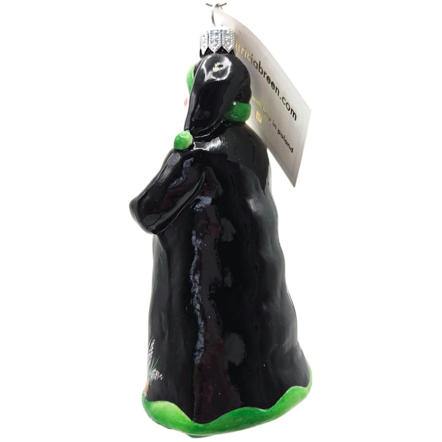 Patricia Breen Celebration Of Love Santa Spring Flowers Black Christmas Ornament