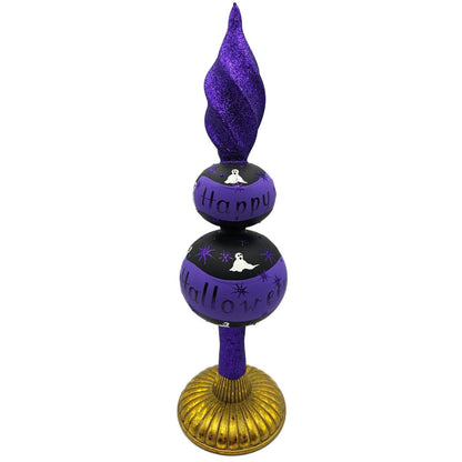 Patricia Breen Happy Halloween Purple Black Ghost Finial Tree Topper 9700AUC