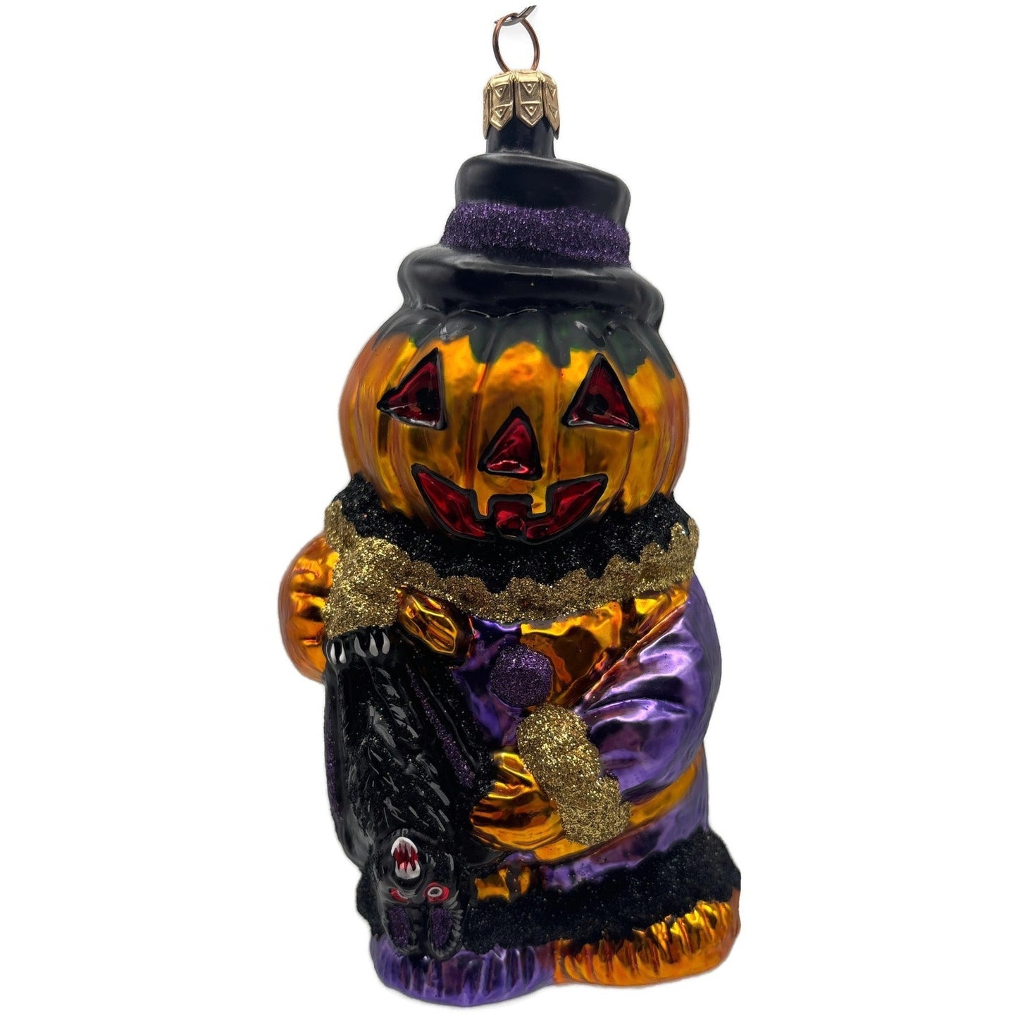 Slavic Treasures Jack's Bat Pumpkin Jack-o-Lantern Halloween Ornament 00-270-A