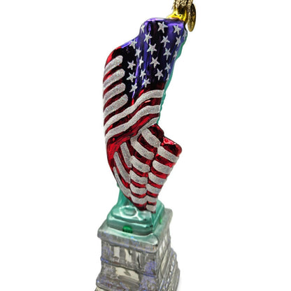 Christopher Radko Lighting The Way Statue Of Liberty Patriotic Ornament 0109320