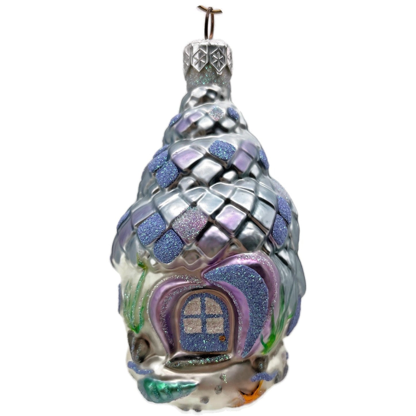 Patricia Breen Seashell Acorn House Blue Lavender Summer Christmas Tree Ornament