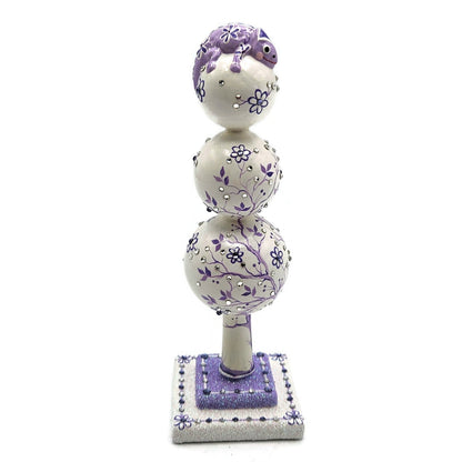 Patricia Breen Miniature Chameleon Finial Chinoiserie Lavender Tree Topper