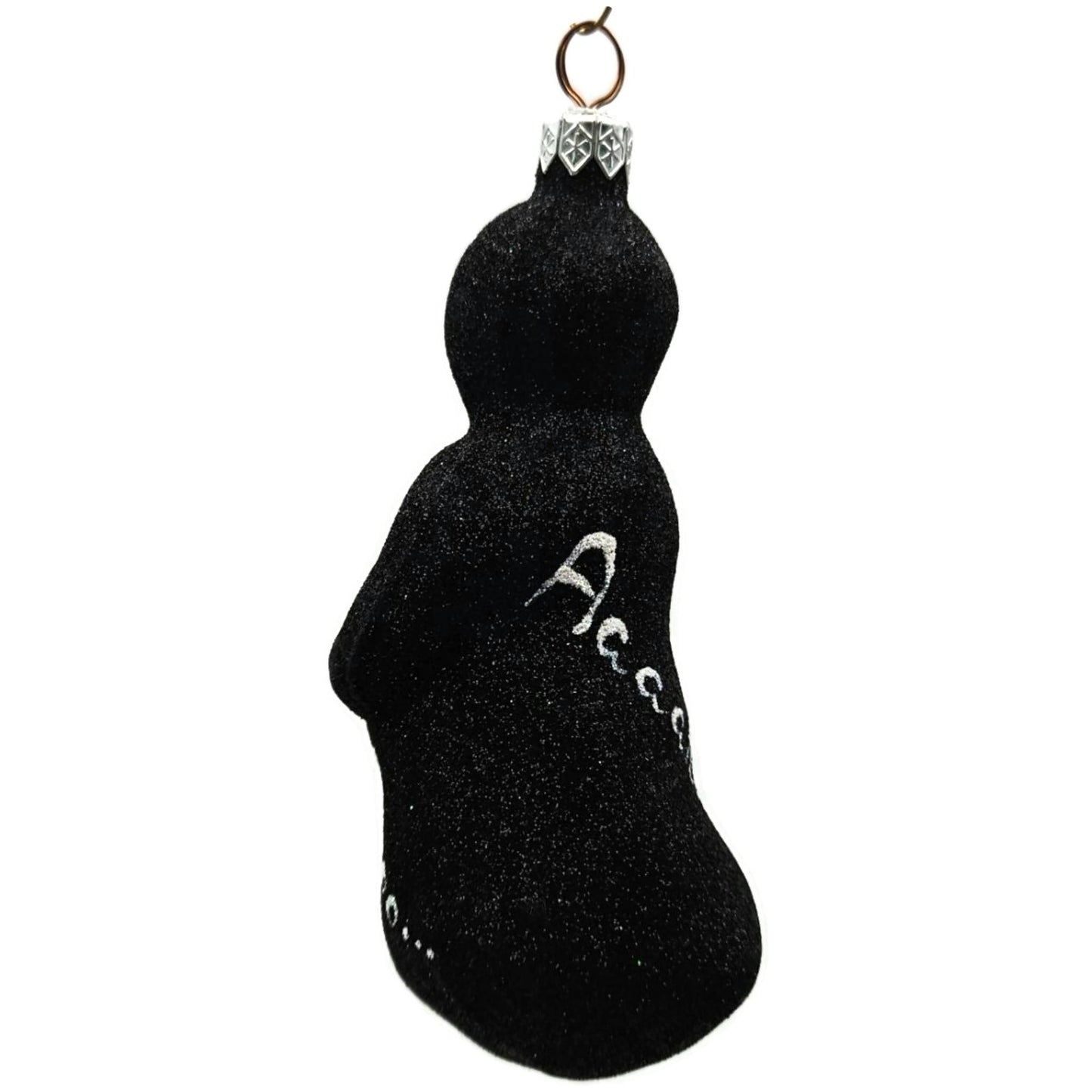 Patricia Breen Oscar Black Glittered Ghost Halloween Christmas Tree Ornament