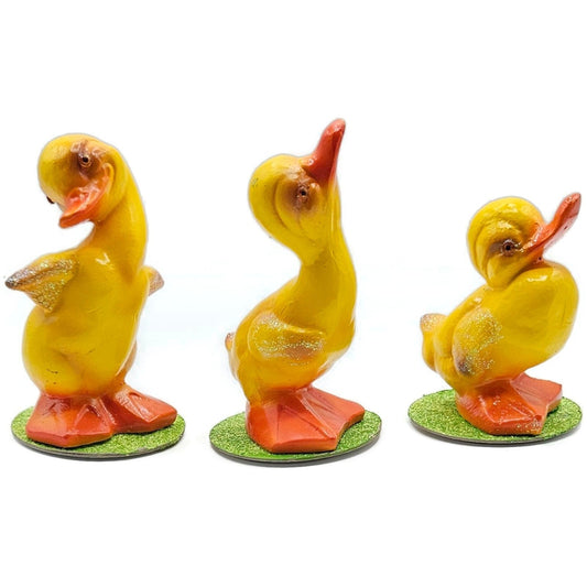 Ino Schaller Christopher Radko Three Coy Ducks Paper Mache Easter Containers