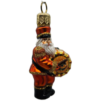 Patricia Breen Drummer Santa Halloween Orange Pumpkins Christmas Ornament 2145