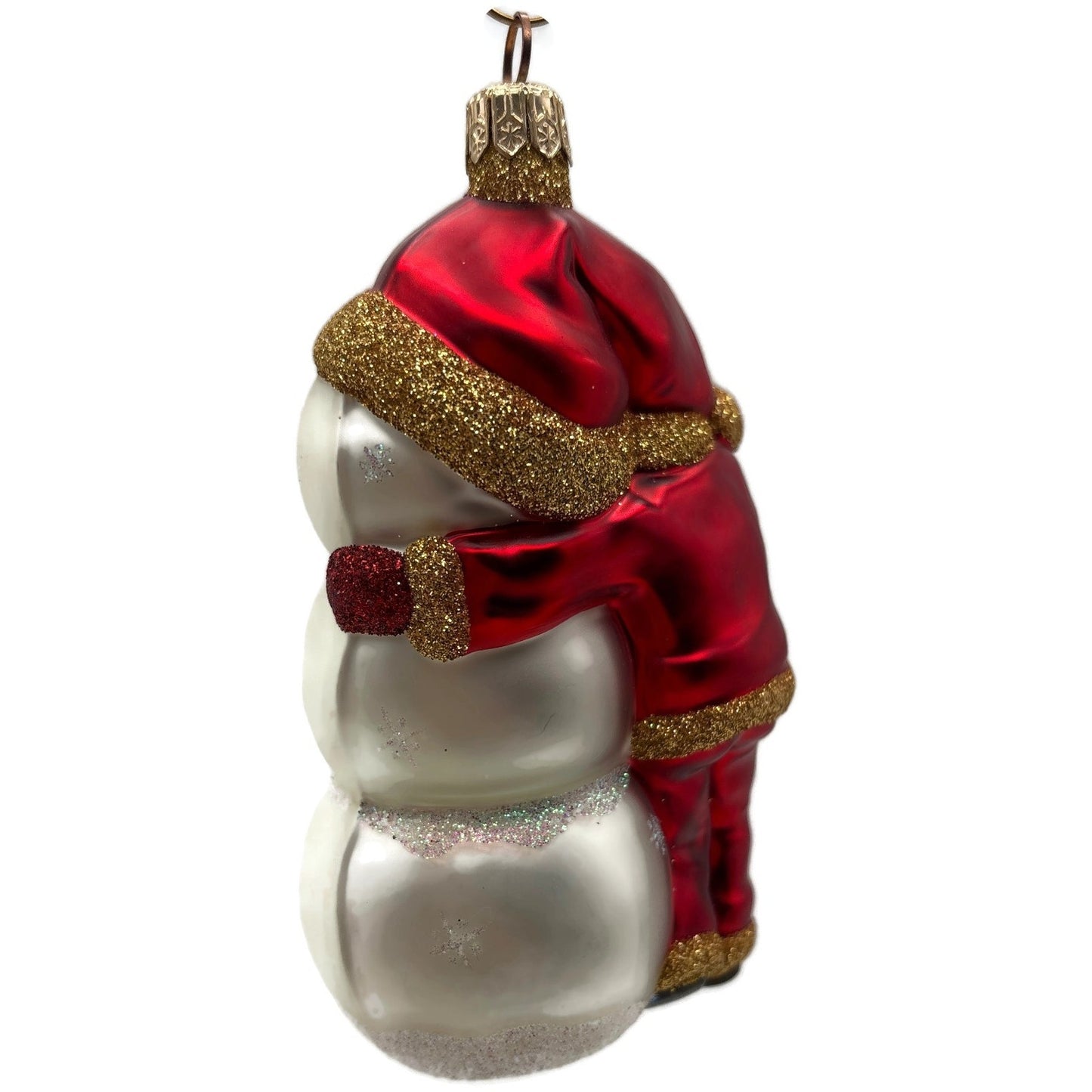 Patricia Breen Friends Red Santa and Snowman Snowflakes Christmas Tree Ornament