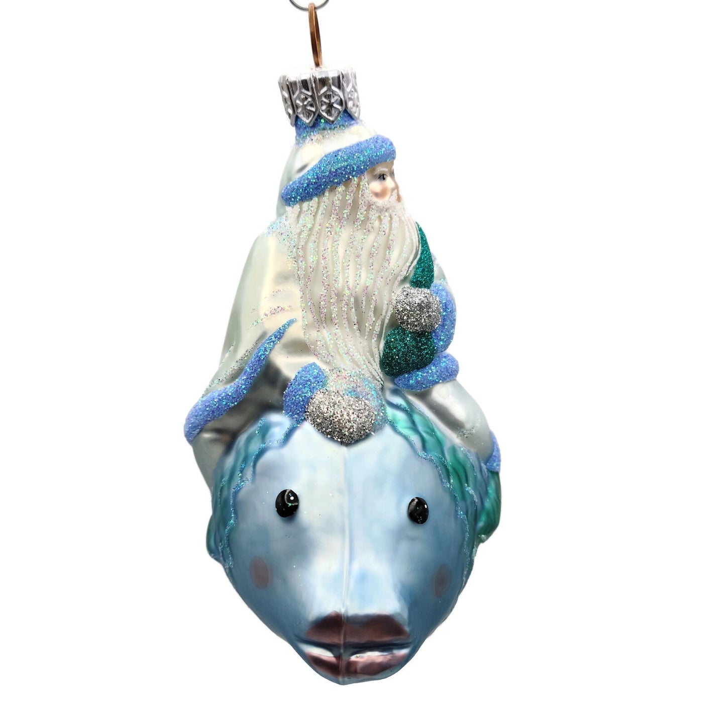 Patricia Breen Santa De La Mer Fine Glitter Bag Summer Nautical Tree Ornament