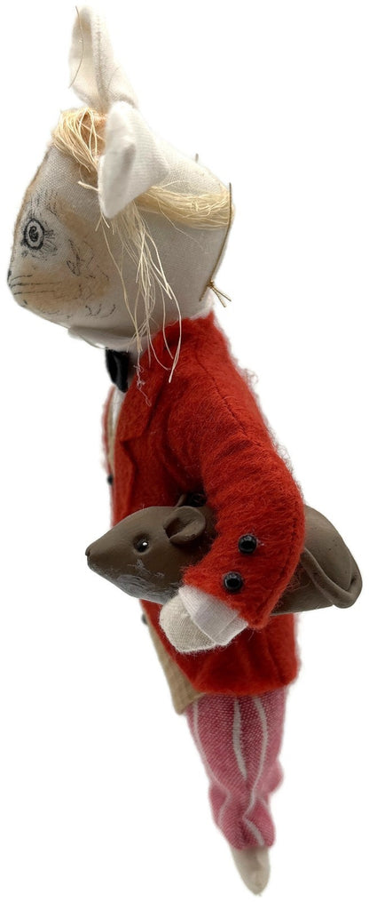 Gladys Boalt March Hare Alice in Wonderland Red Striped Christmas Tree Ornament3