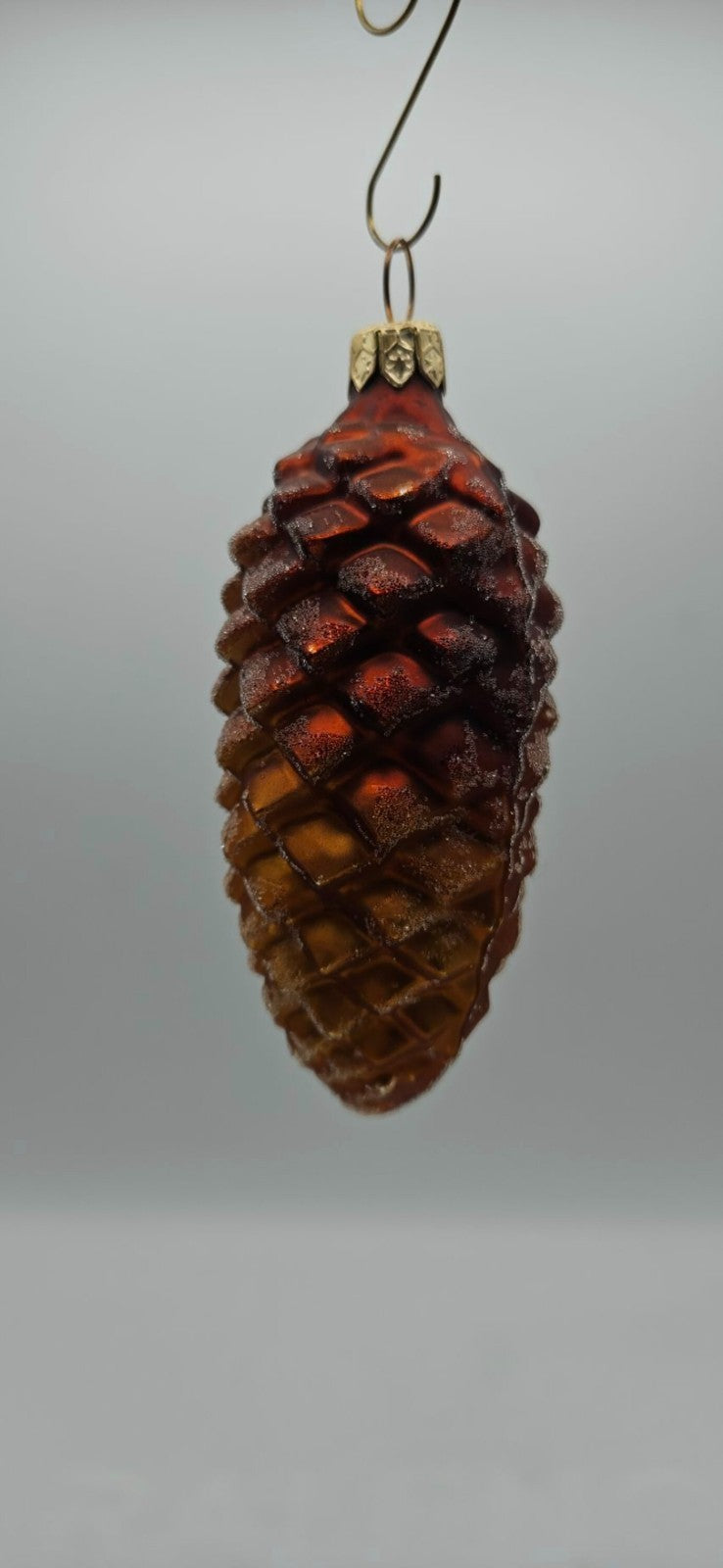 Christopher Radko Forest Frost Brown Pinecone Christmas Tree Ornament 98-496-010