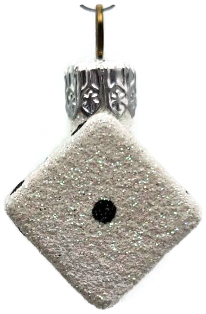 Patricia Breen Dice Pair Black and White 2 Part Mini Christmas Ornament 2377GIFT17