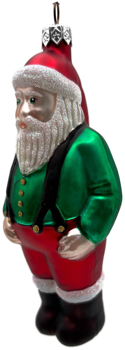 Patricia Breen Workshop Santa Green Shirt Red Pants Christmas Tree Ornament 96531