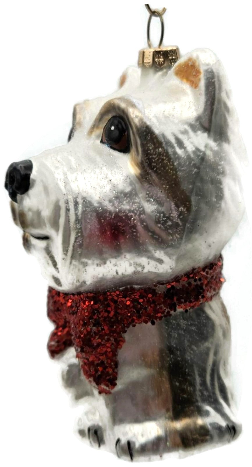 Westie Dog West Highland Terrier Blown Glass Animal Christmas Tree Ornament7