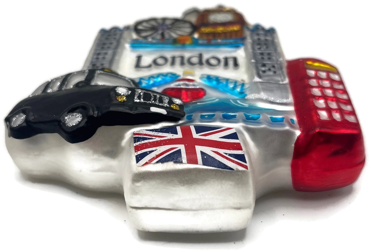 London Landmark Big Ben London Eye Black Cab Phone Booth Glass Ornament9