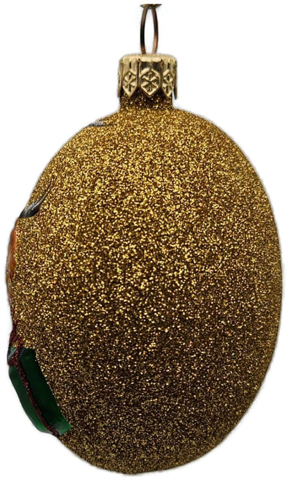 Patricia Breen The Last Present Glittered Gold Reindeer Christmas Ornament 20214